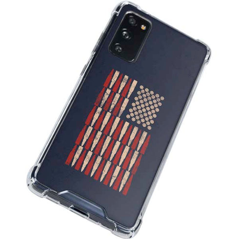 Blue Bullet American Flag Galaxy S20 FE Clear Case